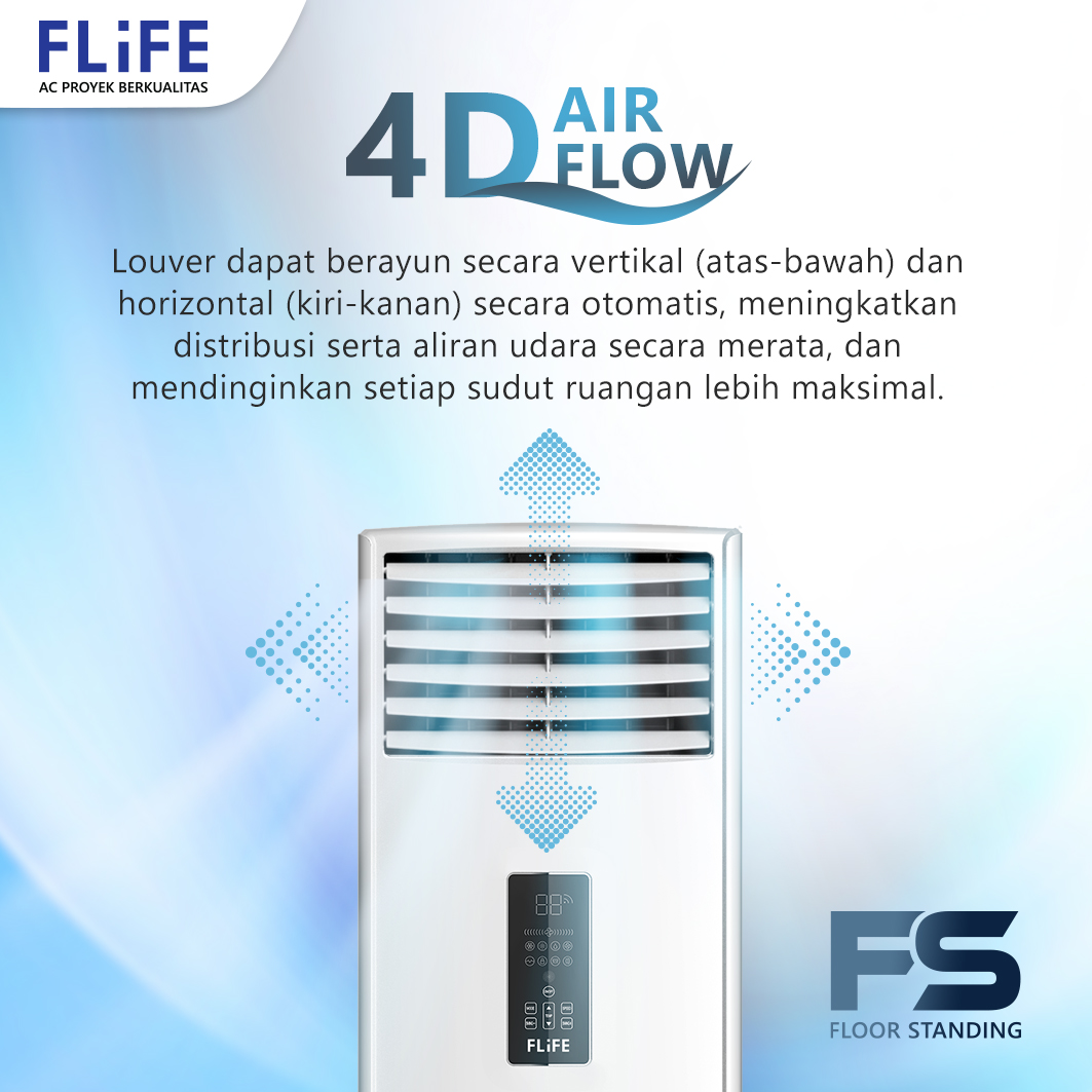 Flife AC Floor Standing 2 PK Standard Strong Wind Fast Cooling - FVC-18FS